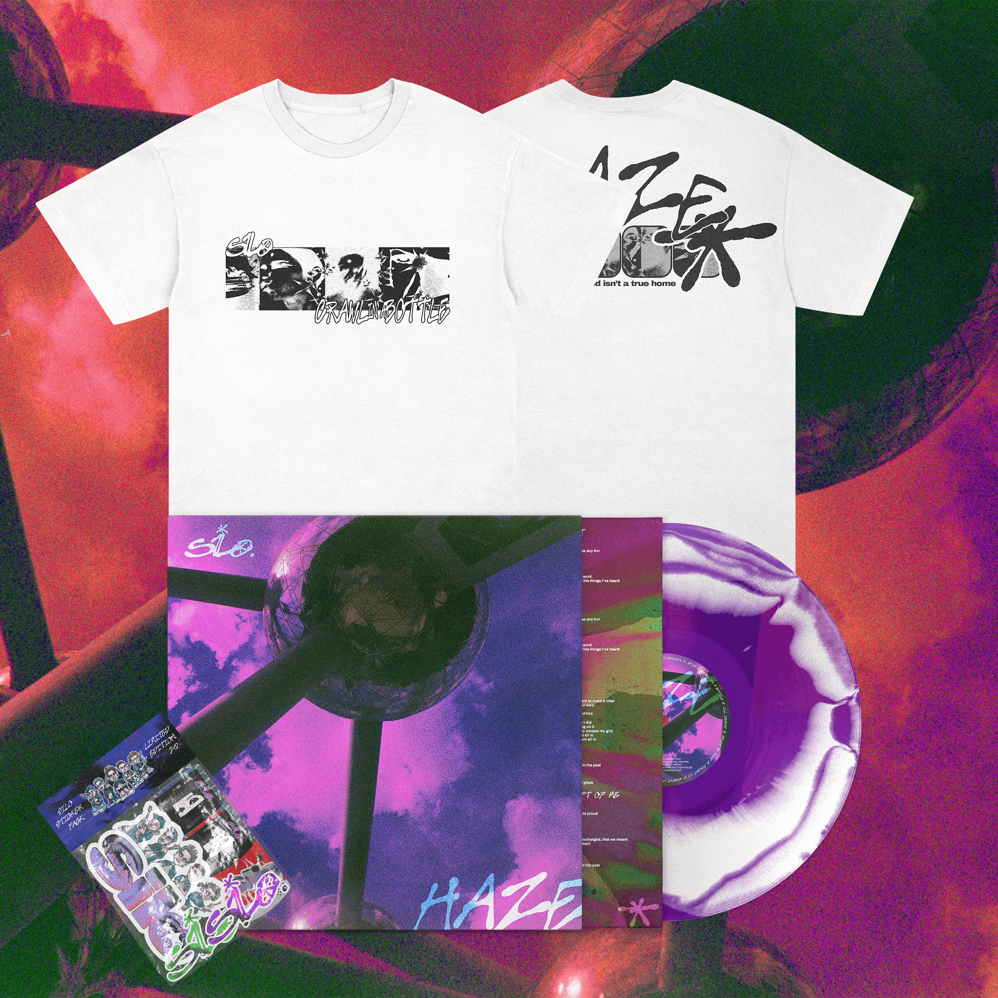 HAZE Vinyl Crawl in a Bottle T-Shirt Bundle | White